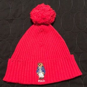 Polo Bear Pom Pom Beanie